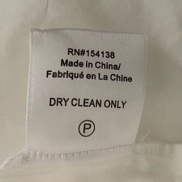 Staud White Poplin Balloon Sleeve Peplum Waist V-Neck Blouse NWT Size 8/Medium - Picture 7 of 8